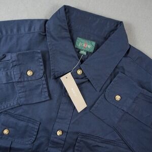 NEW Oarsman J.Crew Utility Minimalist Pockets Shirt Mens M Long Sleeve BS648